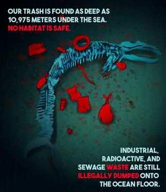 Social Justice Campaign Poster on Ocean Pollution