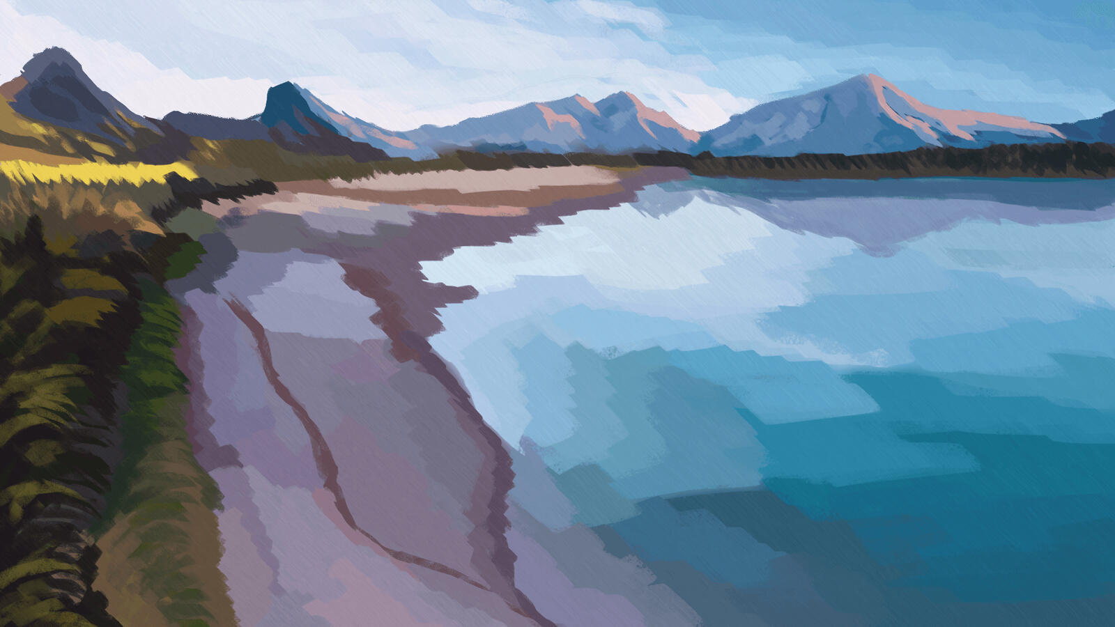 Eastern Beach from Basin Brushwork